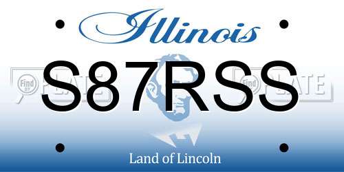 S87RSS Illinois License Plate
