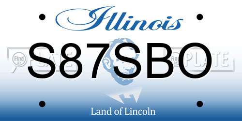 S87SBO Illinois License Plate