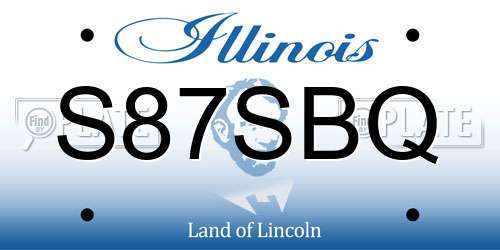 S87SBQ Illinois License Plate