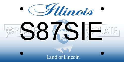 S87SIE Illinois License Plate