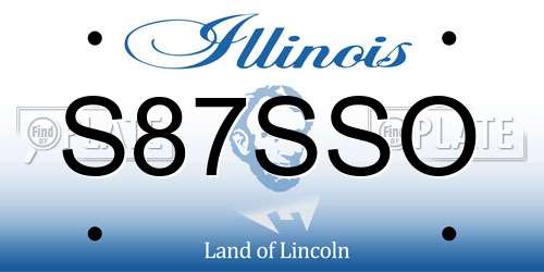 S87SSO Illinois License Plate
