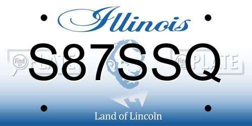 S87SSQ Illinois License Plate