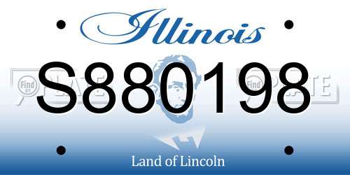 S880198 Illinois License Plate