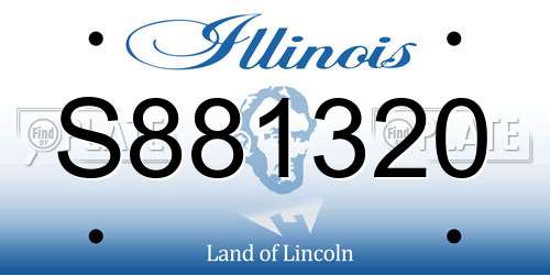 S881320 Illinois License Plate