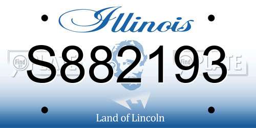 S882193 Illinois License Plate