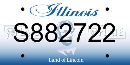 S882722 Illinois License Plate