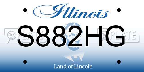 S882HG Illinois License Plate