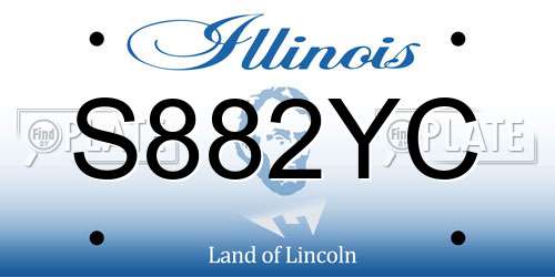 S882YC Illinois License Plate