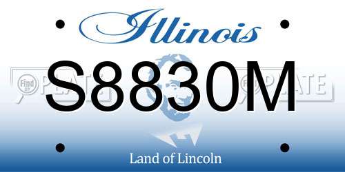 S8830M Illinois License Plate
