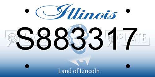 S883317 Illinois License Plate