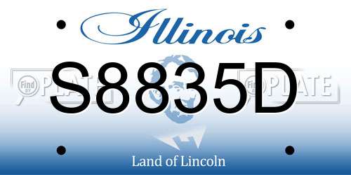 S8835D Illinois License Plate