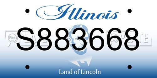 S883668 Illinois License Plate