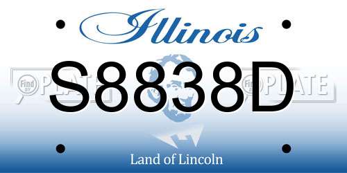 S8838D Illinois License Plate