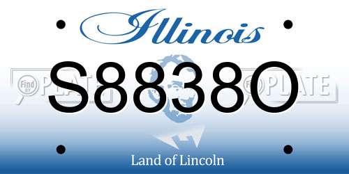S8838O Illinois License Plate