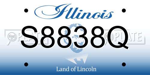 S8838Q Illinois License Plate
