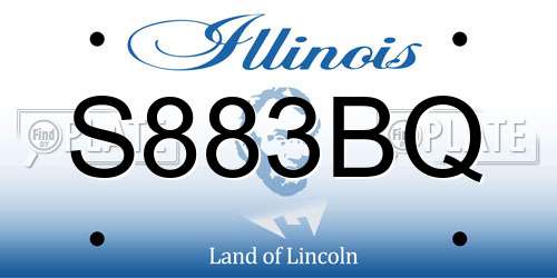 S883BQ Illinois License Plate