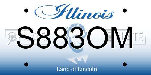 S883OM Illinois License Plate