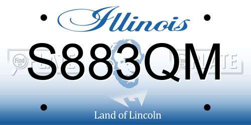 S883QM Illinois License Plate
