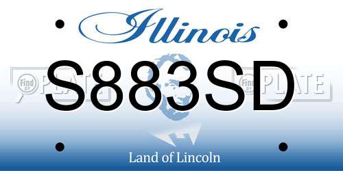 S883SD Illinois License Plate