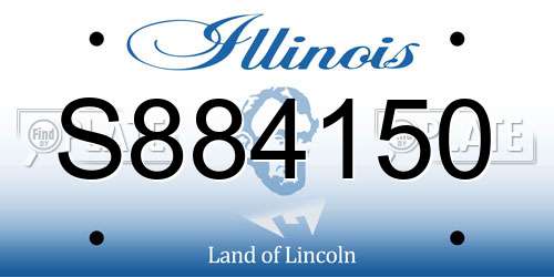 S884150 Illinois License Plate