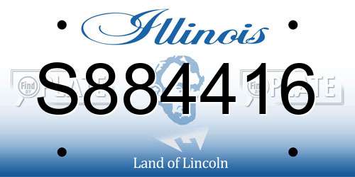 S884416 Illinois License Plate