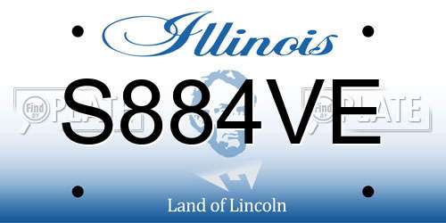 S884VE Illinois License Plate