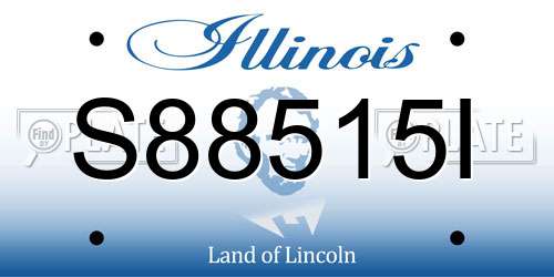 S88515I Illinois License Plate