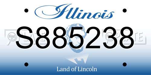 S885238 Illinois License Plate