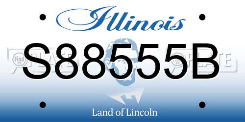 S88555B Illinois License Plate