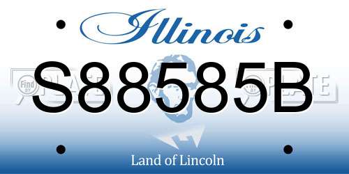 S88585B Illinois License Plate