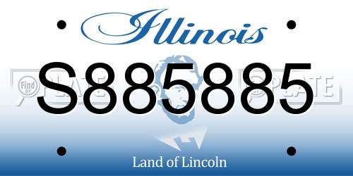 S885885 Illinois License Plate