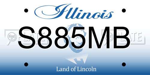 S885MB Illinois License Plate