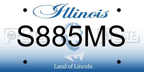 S885MS Illinois License Plate