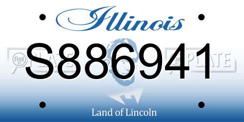 S886941 Illinois License Plate