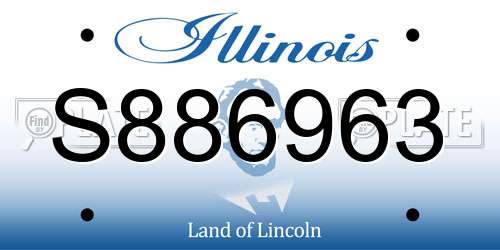 S886963 Illinois License Plate