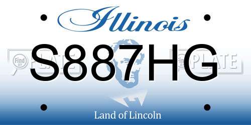 S887HG Illinois License Plate