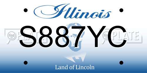 S887YC Illinois License Plate