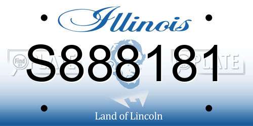S888181 Illinois License Plate