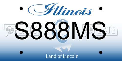 S888MS Illinois License Plate