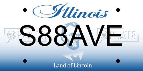S88AVE Illinois License Plate