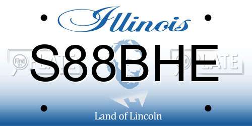 S88BHE Illinois License Plate