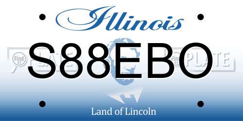S88EBO Illinois License Plate