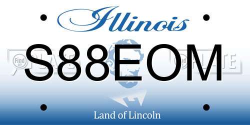 S88EOM Illinois License Plate