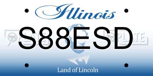 S88ESD Illinois License Plate