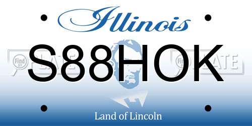 S88HOK Illinois License Plate