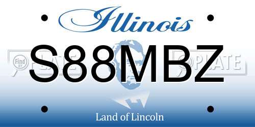 S88MBZ Illinois License Plate