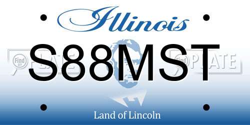 S88MST Illinois License Plate