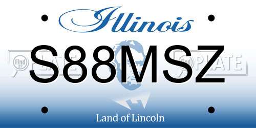 S88MSZ Illinois License Plate