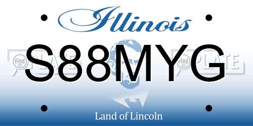 S88MYG Illinois License Plate