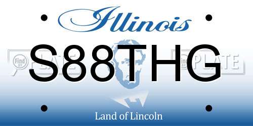 S88THG Illinois License Plate